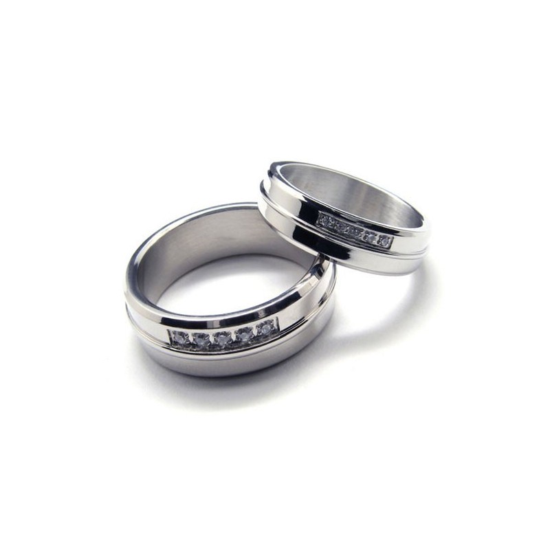 Inele De Titan Cu Diamante Pentru Femei