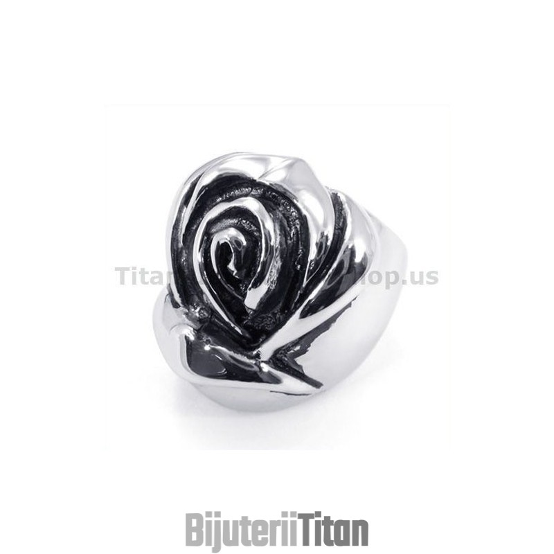 Inel De Titan Cu Flori