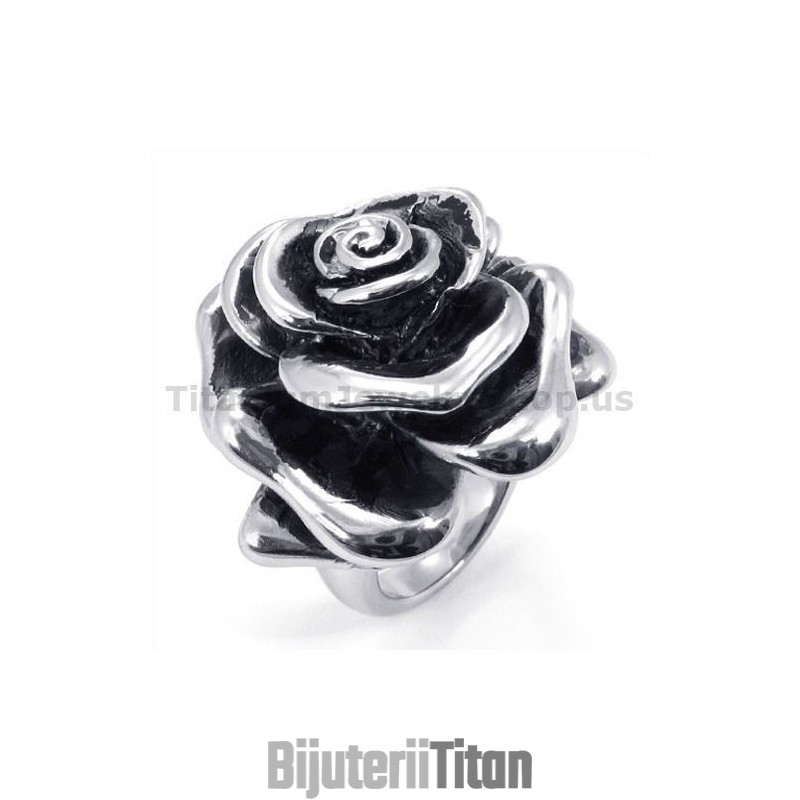 Inel De Titan Cu Flori Inel De Titan Cu Flori