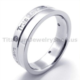 Inel Din Titan True Love Cu Diamant