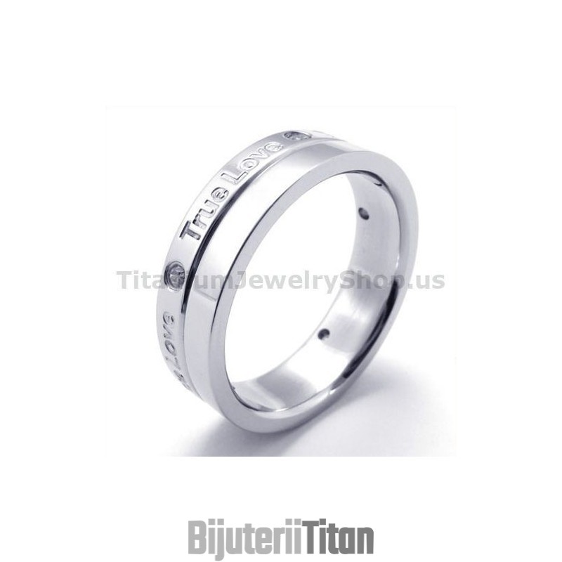 Inel Din Titan True Love Cu Diamant