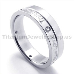 Inel Din Titan True Love Cu Diamant