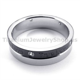 Inel Din Titan Negru True Love Cu Diamant