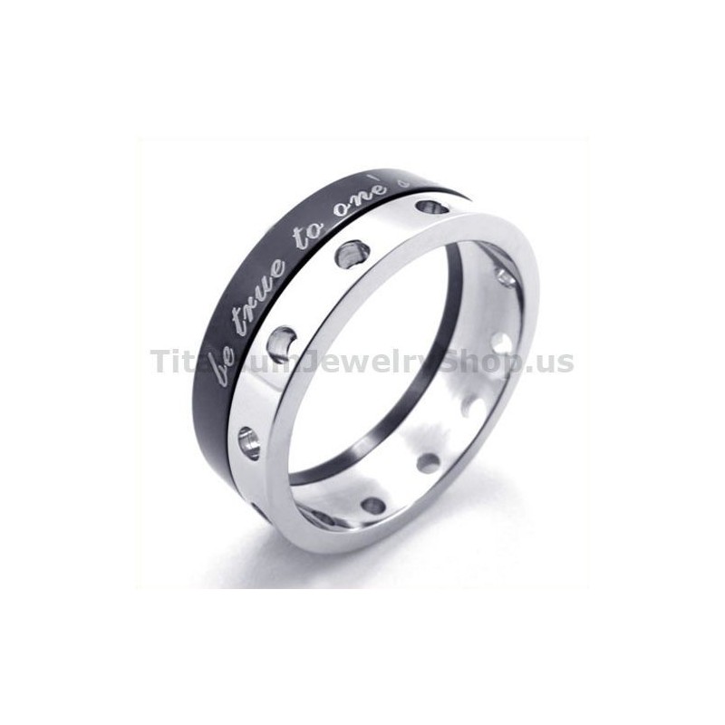 Inel Negru Din Titan