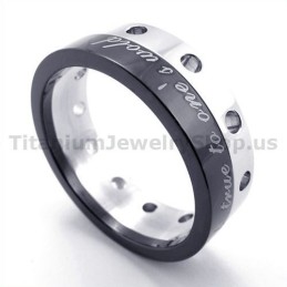 Inel Negru Din Titan