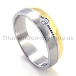 Inel De Titan Cu Diamant