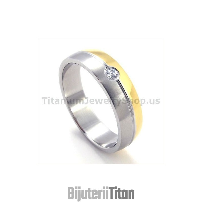 Inel De Titan Cu Diamant Inel De Titan Cu Diamant