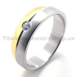 Inel De Titan Cu Diamant