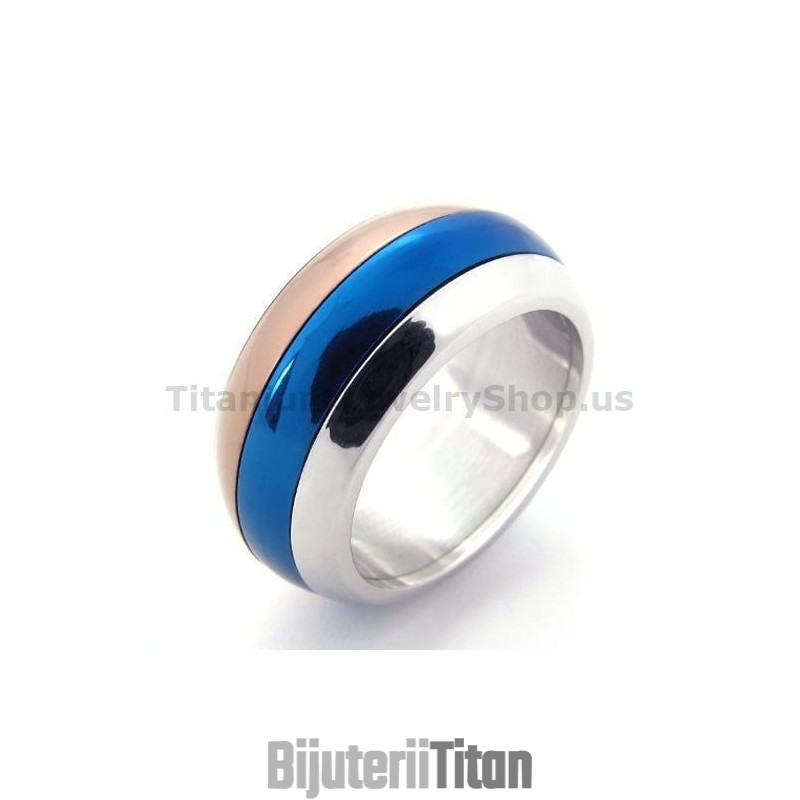 Inel De Titan În Trei Culori Inel De Titan În Trei Culori