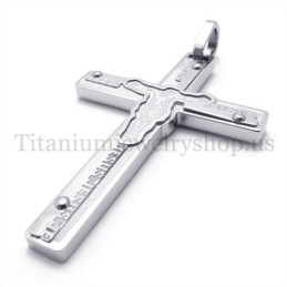 Pandantiv Cruce Din Titan Sculptat Cu Iisus