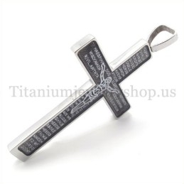 Pandantiv Cruce Din Titan Sculptat Cu Modelul Lui Isus Și Modă Biblică