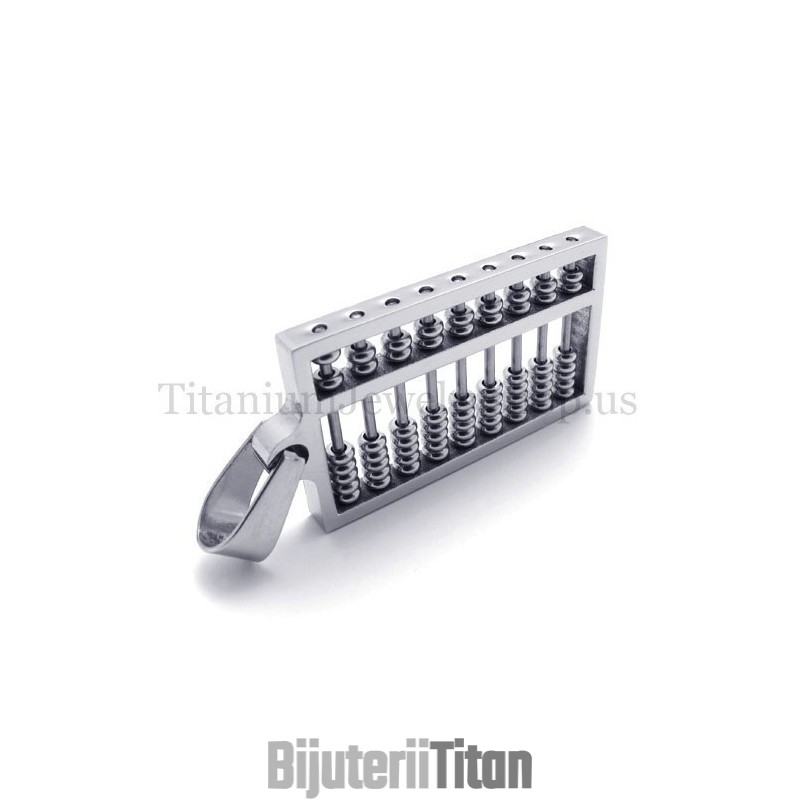 Pandantiv Abacus Din Argint Și Titan Pandantiv Abacus Din Argint Și Titan