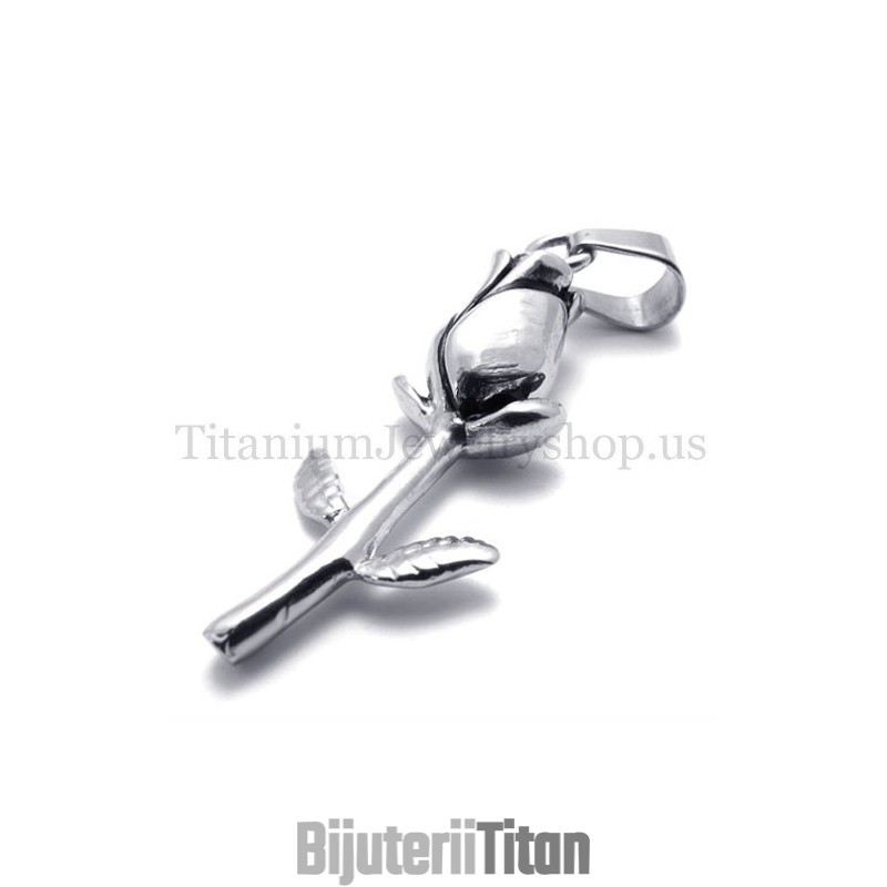 Pandantiv Din Titan Cu Trandafir Frumos Din Argint Pandantiv Din Titan Cu Trandafir Frumos Din Argint