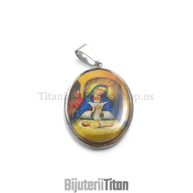 Pandantiv Din Titan Din Seria Madonna Și Jesus Pandantiv Din Titan Din Seria Madonna Și Jesus
