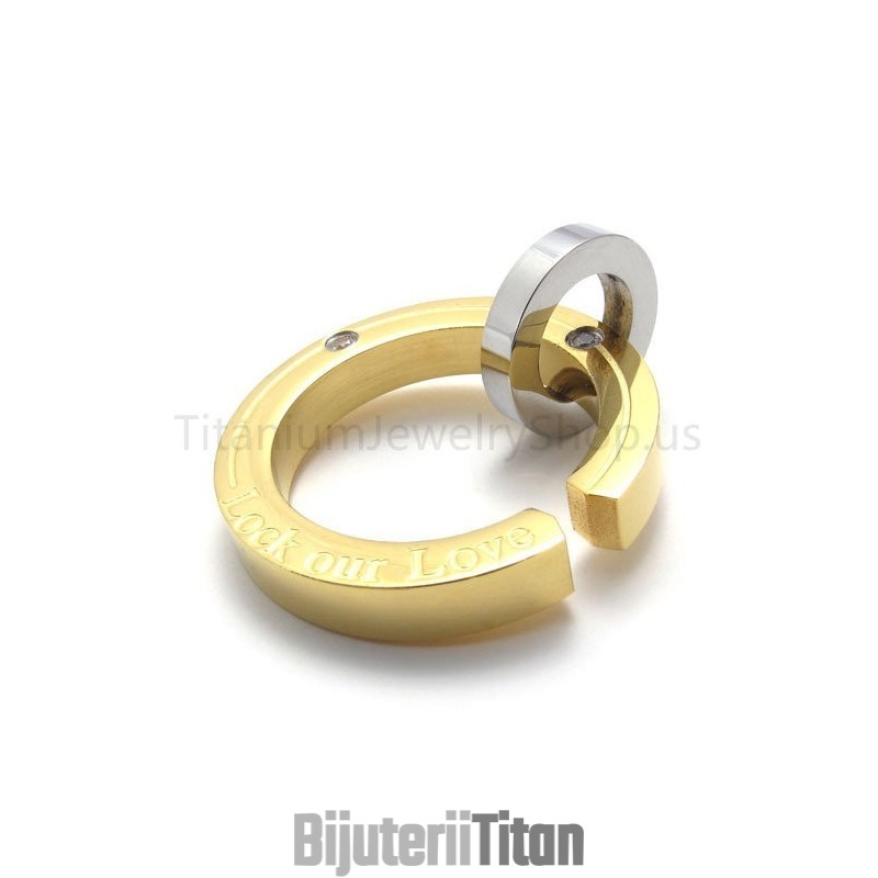 Inel Fracture New, Pandantiv Din Titan Auriu Inel Fracture New, Pandantiv Din Titan Auriu