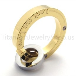 Inel Fracture New, Pandantiv Din Titan Auriu