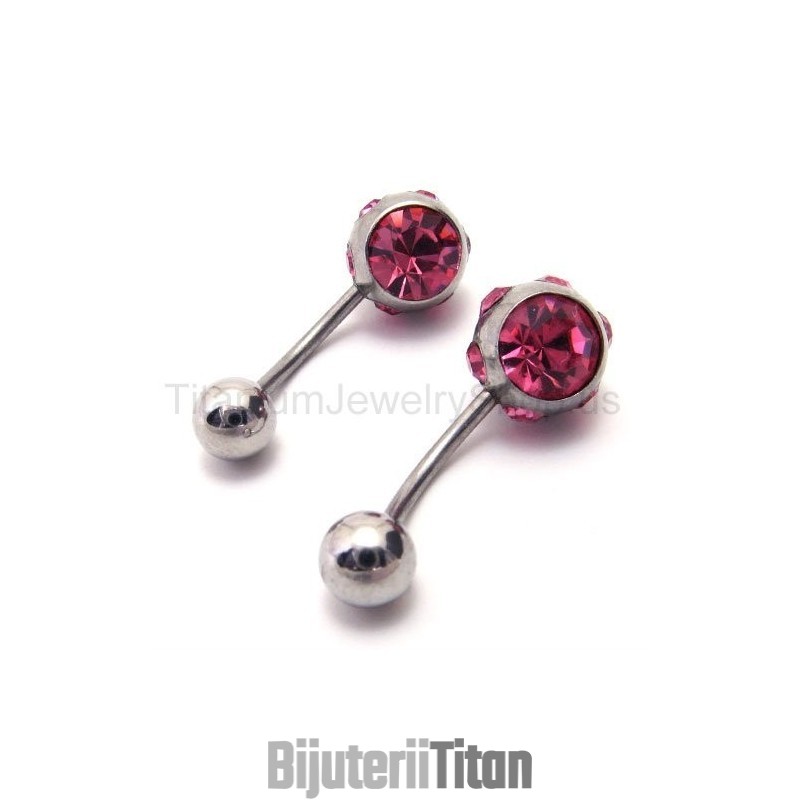Cercei Subțiri Din Titan Cu Diamant Violet Cercei Subțiri Din Titan Cu Diamant Violet