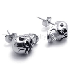Cercei Din Titan Cu Craniu De Diamant Încrustat
