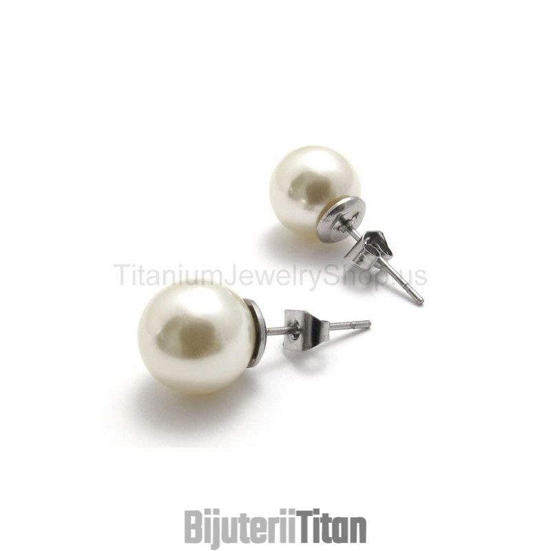 Cercei Din Titan Cu Mărgele Opalescente