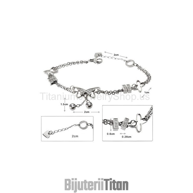 Brățară Din Titan Cu Fluture Zburător