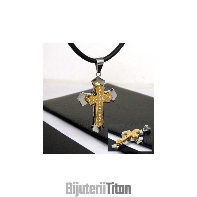 Lanț Exclusiv Pentru Bărbați Cu Pandantiv Cruce Din Titan Pur, Fără Pandantiv Lanț Exclusiv Pentru Bărbați Cu Pandantiv Cruce Din Titan Pur, Fără Pandantiv