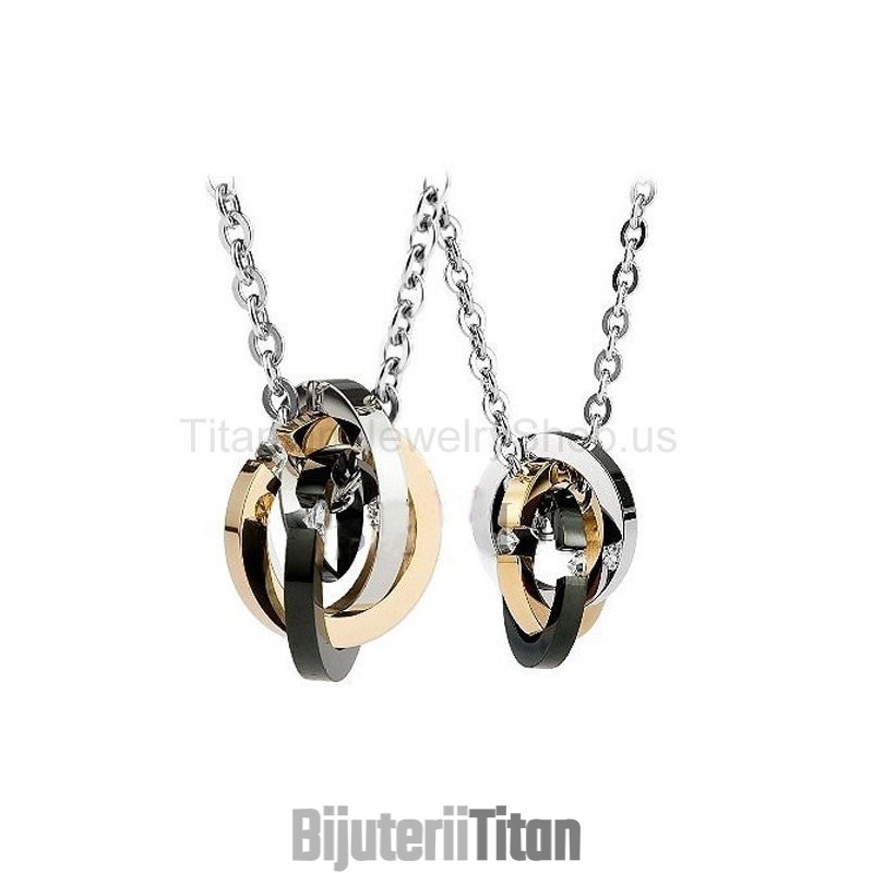 Pandantive Cu Trei Cercuri Din Titan Pentru Iubitori Pandantive Cu Trei Cercuri Din Titan Pentru Iubitori