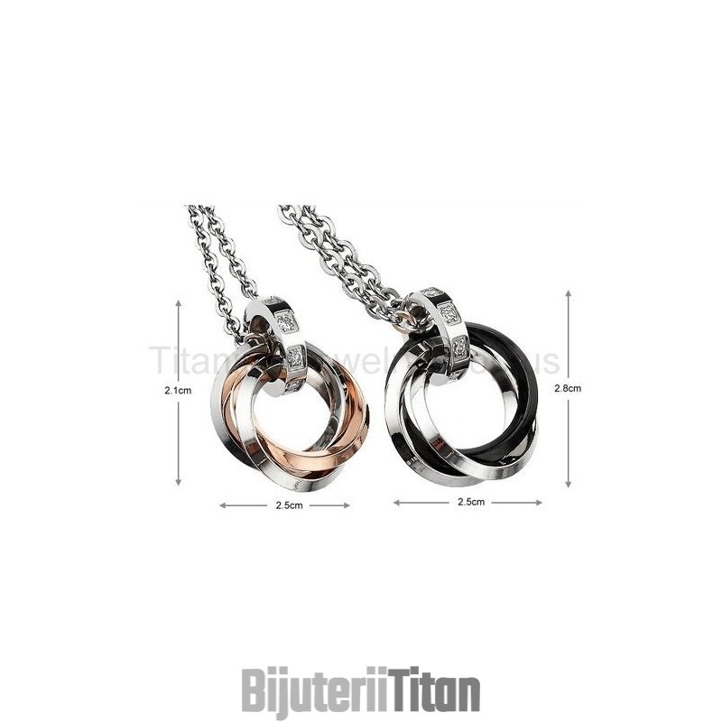 Pandantive Cu Trei Cercuri Din Titan Pentru Iubitori Pandantive Cu Trei Cercuri Din Titan Pentru Iubitori