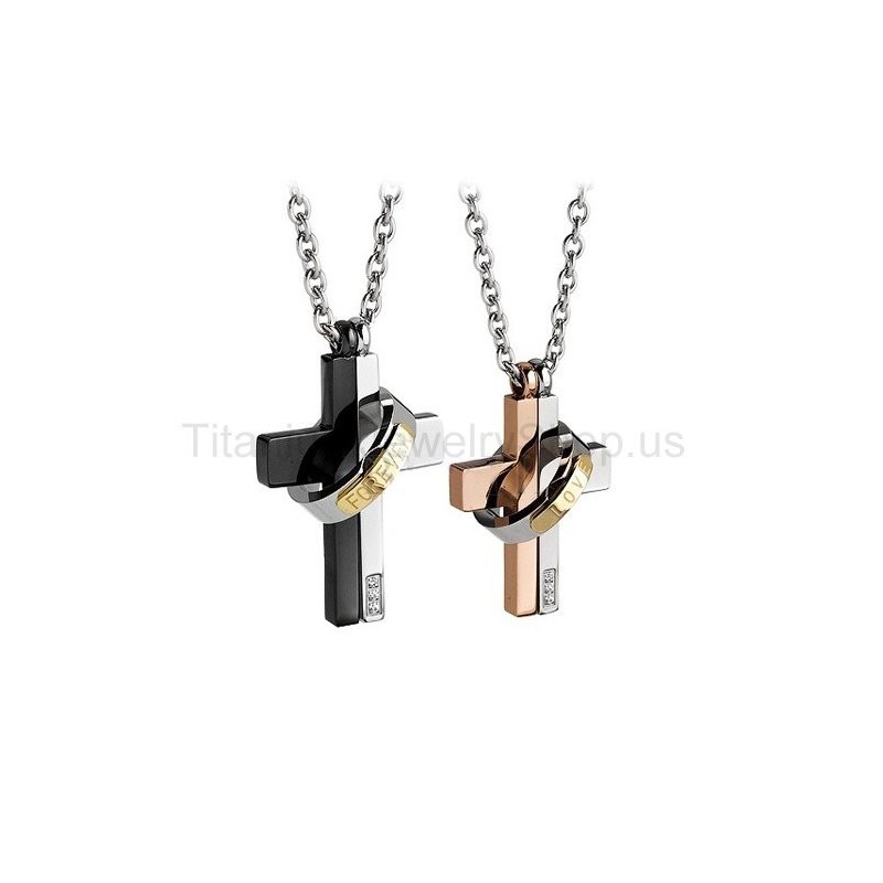 Pandantive Love Forever Din Titan Cu Două Straturi Pentru Iubitori Pandantive Love Forever Din Titan Cu Două Straturi Pentru Iubitori