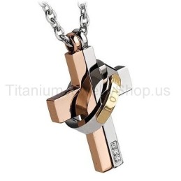 Pandantive Love Forever Din Titan Cu Două Straturi Pentru Iubitori