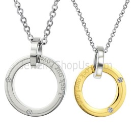 Inele Din Titan, Argint Și Aur „Lock Our Love” Cu Pandantive Pentru Îndrăgostiți, Cu Diamante Și Lanțuri Gratuite C350