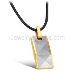 Pandantiv Din Argint Tungsten Cu Design Complex Multifațetat, Placat Cu Aur De 18K C630