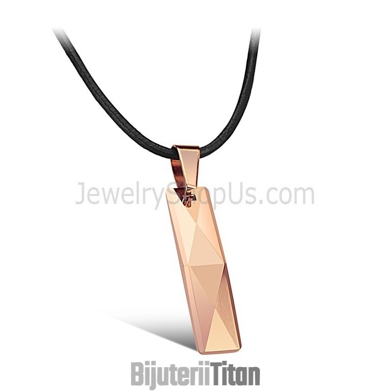 Pandantiv Din Aur Roz Cu Design Complex Multifațetat Din Tungsten C629