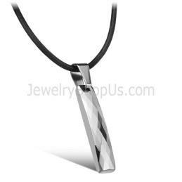 Pandantiv Dreptunghiular Pentru Bărbați, Tungsten, Finisaj Lustruit, C631