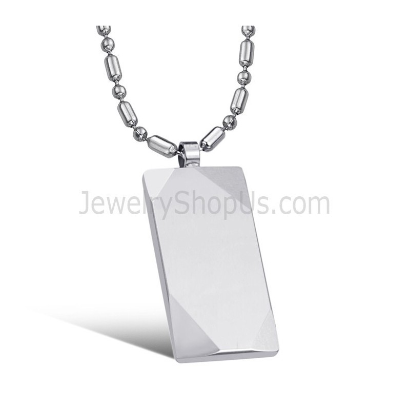 Pandantiv Dreptunghiular Din Argint Tungsten C638