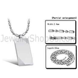 Pandantiv Dreptunghiular Din Argint Tungsten C638