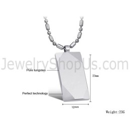 Pandantiv Dreptunghiular Din Argint Tungsten C638