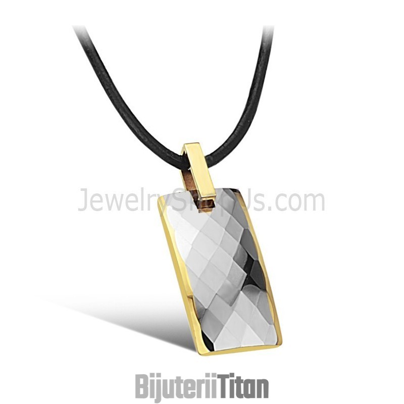 Pandantiv Din Tungsten Cu Design Complex Și Fațetat, Placat Cu Aur De 18K C632 Pandantiv Din Tungsten Cu Design Complex Și Fațetat, Placat Cu Aur De 18K C632