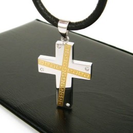 Pandantiv Cool Man Cross Cu Piatră Prețioasă Din Titan Pur
