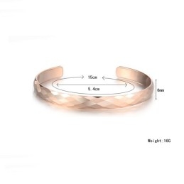 Brățară Din Aur Roz Tungsten, Finisată Cu Lustruire Intensă, C895