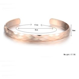 Brățară Din Aur Roz Tungsten, Finisată Cu Lustruire Intensă, C895