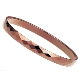Brățară Din Aur Roz Cu Tungsten, Finisaj Lustruit, Model Cuplu, C889