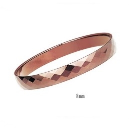Brățară Din Aur Roz Cu Tungsten, Finisaj Lustruit, Model Cuplu, C889
