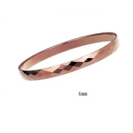 Brățară Din Aur Roz Cu Tungsten, Finisaj Lustruit, Model Cuplu, C889