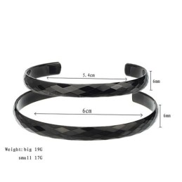 Brățări De Cuplu Cu Tungsten Negru, Lustruit Cu Înaltă Calitate, C896