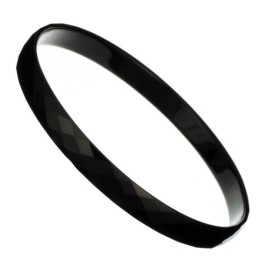 Brățară Neagră Din Tungsten, Finisată Cu Lustruire Intensă, C888