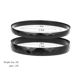 Brățară Neagră Din Tungsten, Finisată Cu Lustruire Intensă, C888