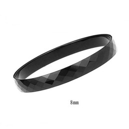 Brățară Neagră Din Tungsten, Finisată Cu Lustruire Intensă, C888