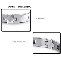 Brățară Din Tungsten Cu Lustruire Înaltă Și Piatră Magnetică Energetică C938