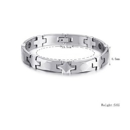 Brățară Din Tungsten Cu Lustruire Înaltă Și Piatră Magnetică Energetică C938