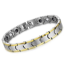 Brățară Din Argint Și Tungsten Placată Cu Aur De 18K C933